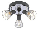 MODO LAMPA SUFITOWA PLAFON 3X40W E14 CZARNY+CHROM
