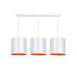 atlanta lampa wisząca biały 3x40w e27 abażur biały