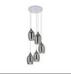 MARINA LAMPA WISZĄCA TALERZ 5X60W E27 CHROM