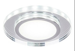 SSP-26 CH/TR+WH 10W LED 230V RING LED BIAŁY oczko sufitowe  lampa sufitowa OKRĄGŁA SZLIF SZKŁO TRANSPARENTNE
