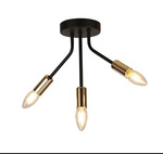 LAMPA SUFITOWA TIARA 3X40W E14 CZARNY
