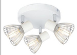 FLY LAMPA SUFITOWA PLAFON 3X40W E14 BIAŁY/CHROM
