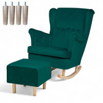 Uszak Bujany Turkusowy + Poduszka + Nogi+ Podnóżek Nieotwierany