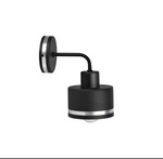 Wama lampa kinkiet czarny 1x40w e27 klosz czarny+srebrny