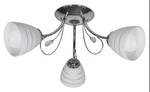 SIMPLI LAMPA WISZĄCA 3*40W E27  CHROM  Z KRYSZTAŁKIEM+KLOSZ Z PASKIEM