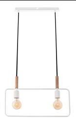 FRAME LAMPA WISZĄCA 2X60W E27 BIAŁY