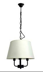 Pasteri lampa wisząca czarny matowy 3x40w e14 abażur beżowy