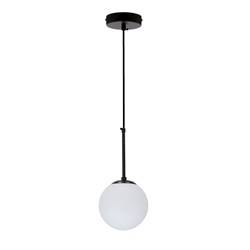 Pompei lampa wisząca czarny 1x40w e27 klosz biały 15cm